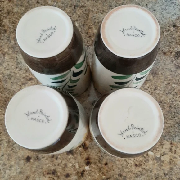 VTG NASCO HAND PAINTED CERAMIC TUMBLERS - Picture 5 of 10